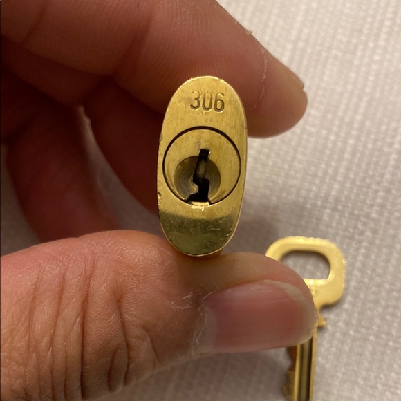Louis Vuitton Gold Padlock & 1 Key #306 - Picture 3 of 6